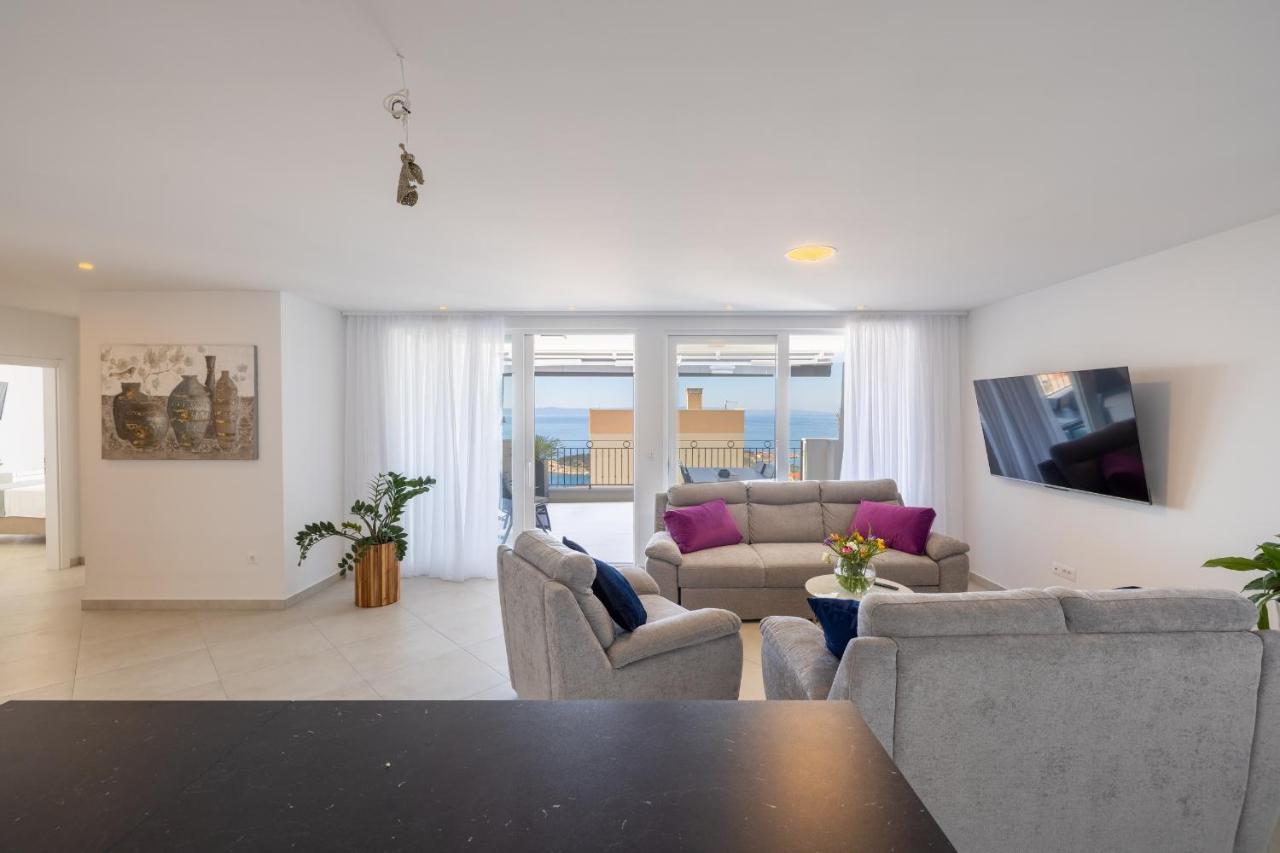 Villa Smaragd - Lapis - Luxury Apartment With Shared Pool Makarska Luaran gambar